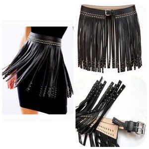 BCBGmaxazria  Fringe Studded Waist Belt